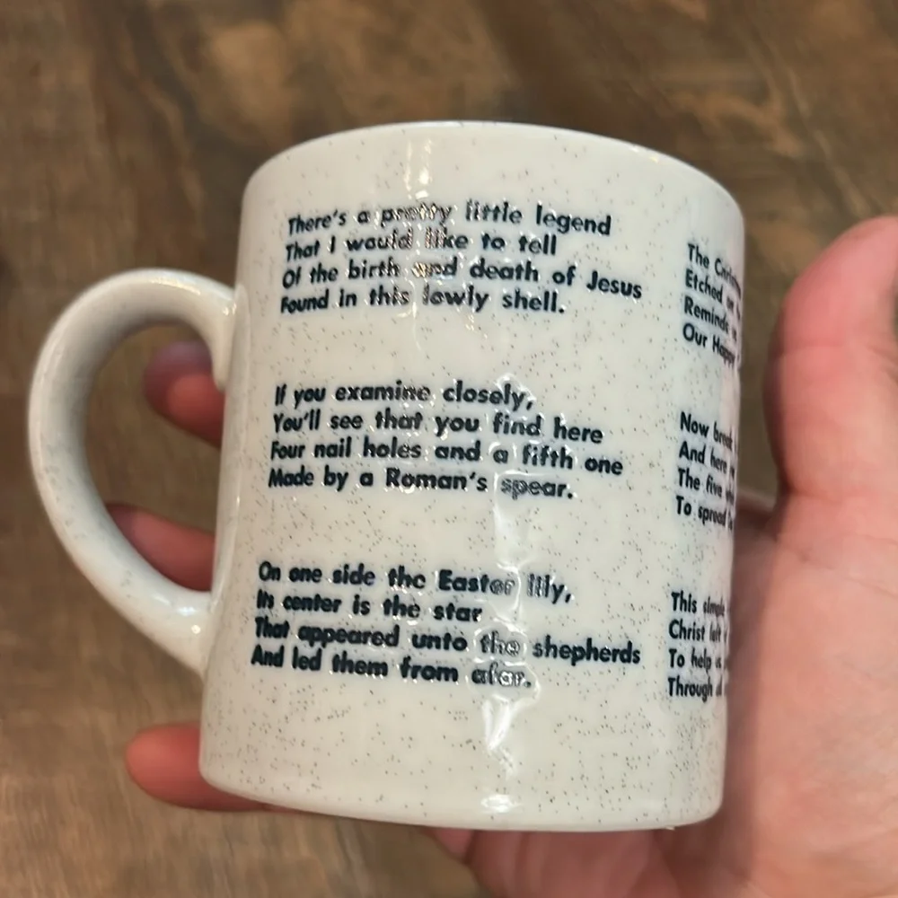 The Legend of Sand‎ Dollar Coffee Tea Mug Cup Vintage Nice Condition! Made Japan